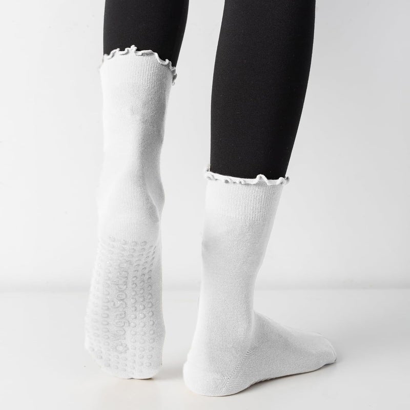 Soxbang 3/6 Pairs Cute Pilates Socks with Grips,Yoga Socks Barre Sock Non Slip Grip Embroidery for Barre Ballet Workout - Image 3